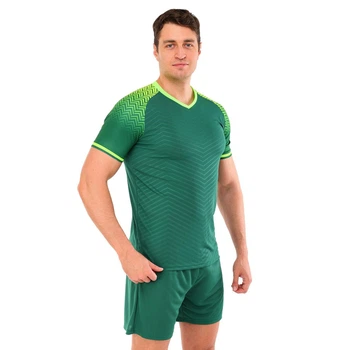 Форма футбольна чоловіча шорти + футболка SP-Sport 6321 розмір 2XL (48-50) зріст 175-180см Green-Neon Green
