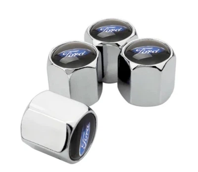 Колпачки ниппель Форд с логотипом Ford Серебристый