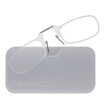 Очки Thinoptics +1.00, прозрачные + Чехол универсальный прозрачный (1.0CWUP)