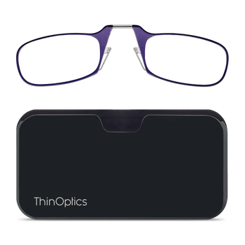 Очки Thinoptics +1.00, фиолетовые + Чехол универсальный черный (1.0PURBUP)