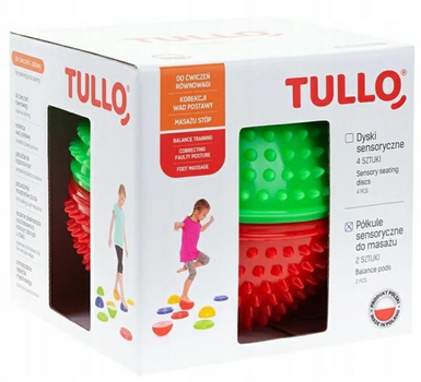 Półkule sensoryczne do masażu Tullo 477 2 szt Czerwona/Zielona (5905094774774)