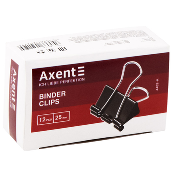 Біндер Axent 4402-A, 25 мм, 12 штук, чорний 4250266252194