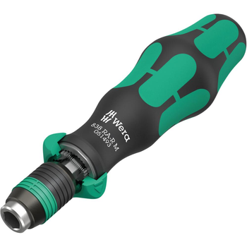 Wera 838 RA-R M ручка-бітоутримувач з функцією тріскачки, 1/4″ 05051493001