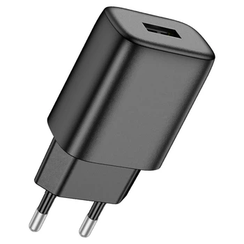 Мережевий зарядний пристрій HOCO C134A Solid 12 Вт USB-A чорний