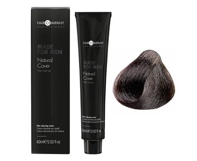 Стійка крем-фарба для волосся чоловіча Hair Company Made For Men Natural Cover 4 каштановий 60 мл