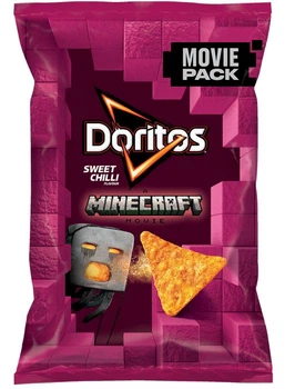 Кукурузные чипсы Тортилья DORITOS The Minecraft Movie начос со вкусом сладкий перец чили Sweet Chili 100 г
