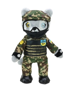 Мягкая игрушка "Котик ЗСУ" PL8241ua Кращий друг, 33 см, в пакете (6923050082410) Вид 2