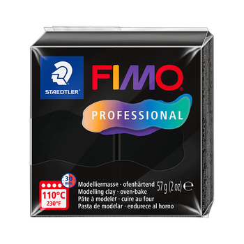 Полимерная глина Fimo Professional, 57 г., Черная, (8040-9)