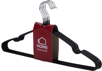 Набір вішалок для одягу Idea Home 40.5х21х0.3 см 8 шт. Black (6722137)