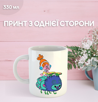 Кружка Тролли с принтом керамическая чашка Trolls 330 мл Uk_822