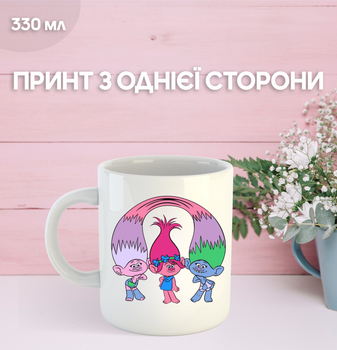 Кружка Тролли с принтом керамическая чашка Trolls 330 мл Uk_812
