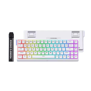 Игровая механическая клавиатура MCHOSE Ace68 8K Magnetic Switch с RGB подсветкой White + Гравировка ENG\UA\RU
