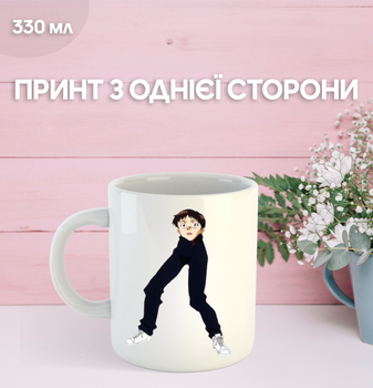 Кружка Евангелион Синдзи Икари с принтом керамическая чашка Evangelion Shinji Ikari аниме 330 мл Uk_846
