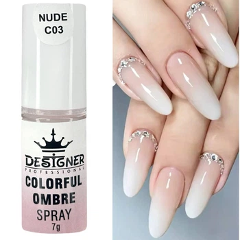 Спрей-пудра Nude C03 для омбре Colorful Ombre Spray Дизайнер (7г) для дизайна ногтей