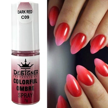 Спрей-пудра Dark red C09 для омбре Colorful Ombre Spray Дизайнер (7г) для дизайна ногтей