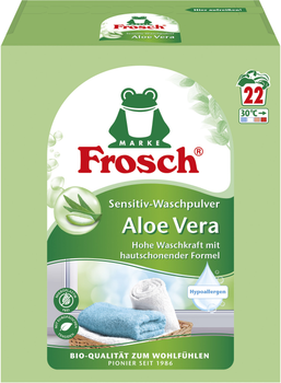 Пральний порошок-концентр Frosch Color Алое Вера 1.45 кг (4001499960291/4001499969508)
