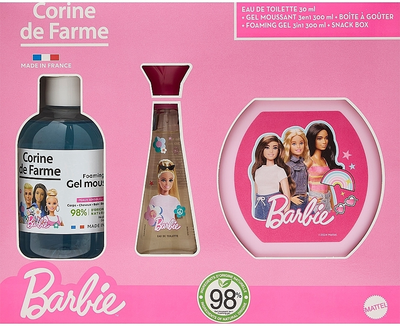 Набір для дітей Corine de Farme Barbie Туалетна вода 30 мл + Гель для душу 300 мл + Коробочка для снеків (3468080966017)