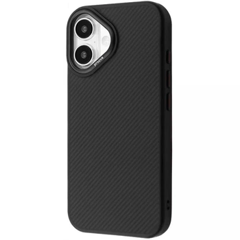 Чохол карбоновий Proove Carbon Kevlar Force Armor Case with MagSafe Magnetic Ring для Apple iPhone 16 Black