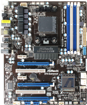 Материнская плата Socket AM3+ ASRock 970 EXTREME4 под FX 125 W SLI ( sAM3+ / AM3, DDR3, AMD 970, USB 3.0 ) Б/У