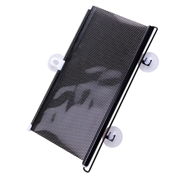 Шторка солнцезащитная для окон Stenson R94429-68 ПВХ на присосках 68×125 см черная