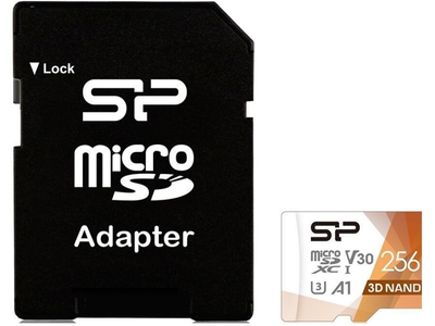 Карта пам'яті Silicon Power 256GB microSDXC UHS-I U3 V30 A1 Class 10 Superior Pro Colorful + SD-adapter (SP256GBSTXDU3V20AB)