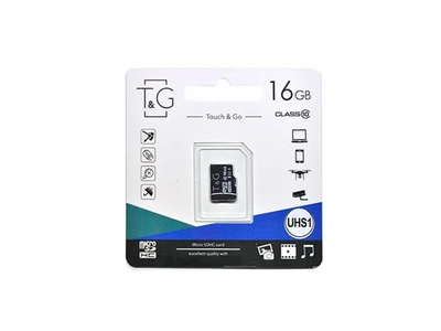 Карта пам'яті T&G 16 GB Class 10 UHS-I U1 + SD-адаптер (TG-16GBSD10U1-01)