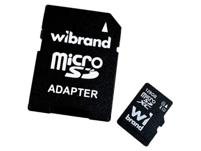 Карта пам'яті Wibrand 128 GB microSDXC UHS-I Class 10 + SD-adapter (WICDHU1/128GB-A)