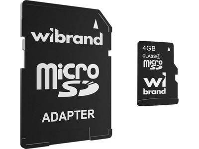 Карта пам'яті Wibrand 4 GB microSD Class 4 (WICDC4/4GB-A)
