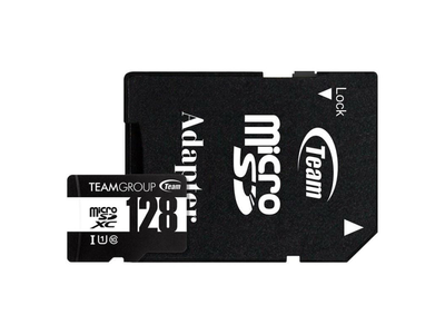 Карта пам'яті Team 128GB MicroSDHC UHS-I Class 10 Black + SD adapter (TUSDX128GCL10U03)