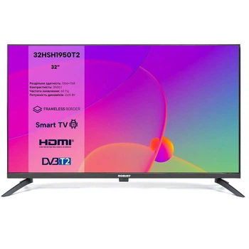 Телевизор Romsat 32HSH1950T2 Smart TV Android 14 32" HD, VA, 60 Гц, 2×HDMI, Wi-Fi, Bluetooth 5.0(DL_8DDB3CBAD6E0)
