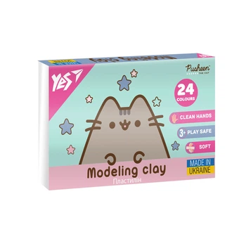 Пластилін Pusheen 24 кольори 480 г YES (540685)