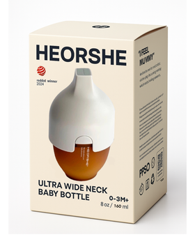 Бутылочка антиколиковая HEORSHE new Grey, 160 ml