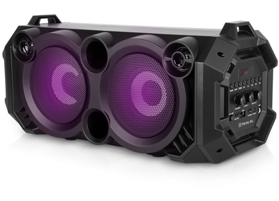 Портативна колонка бумбокс REAL-EL RX751 Boombox 36W Bluetooth TWS, Karaoke, RGB, Black