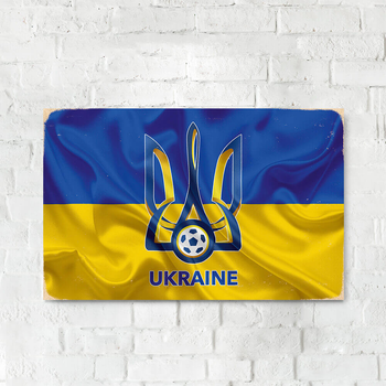 Дерев’яний Постер THEGRAVIX Збірна України 27х17 см (03651_1)