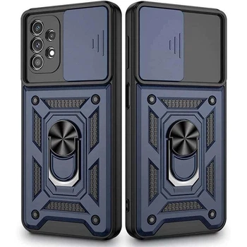 Протиударний чохол Armor Ring + захиcт камери для Samsung Galaxy A32 4G (A325) Simon case синій