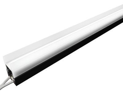 Светильник LEDUA светодиодный для стеклянных полок N4-4-600 600мм 12V 6W 600lm COB 6000К белый свет черный корпус, черный провод 2м