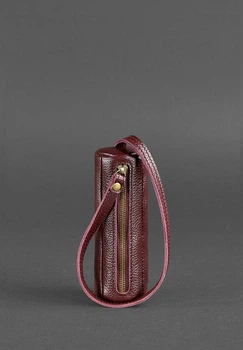 Ключница женская тубус из кожи для ключей бордовая(BB_30002087)