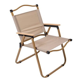 Стул туристический раскладной RIAS STD-05 с подлокотниками 76х50х51 см Brown (3_06280)