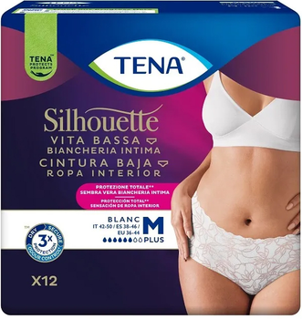 Труси-підгузки для дорослих Tena Silhouette White M 12 шт (7322542075197)