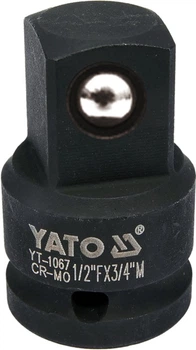 Переходник ударный YATO квадрат 1/2" > 3/4", L=48 мм (YT-1067)