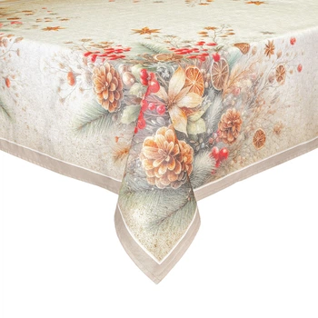 Скатертина Home Line 129743 120х150 см Напівпанамський; Бавовна Принт