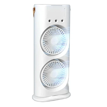 Мини-кондиционер RIAS Air Cooler Fan двухуровневый с увлажнителем воздуха и подсветкой 280ml 12W USB White