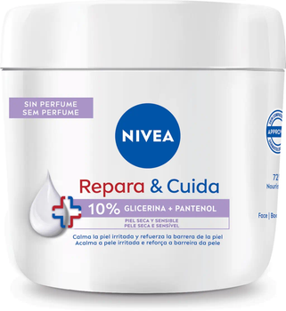 Крем для тіла Nivea Repair & Care зволожуючий з гліцерином і пантенолом 400 мл (4006000127422)