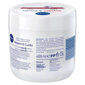 Крем для тіла Nivea Repair & Care зволожуючий з гліцерином та сечовиною 400 мл (4006000127446)