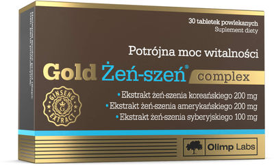 Suplement diety Olimp Labs Gold Żeń-szeń complex 30 tabletek (5901330043505)