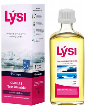 Suplement diety Lysi Tran Islandzki Tutti Frutti 240 ml (5690548868719)