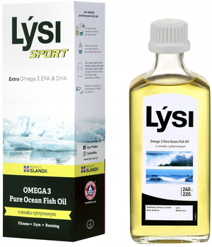 Дієтична добавка Lysi Sport Omega 3 Pure Ocean Fish Oil Lemon 240 мл (5690548868726)
