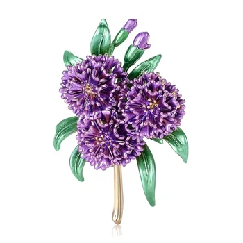 Брошь BROCHE бижутерия Цветы Гортензия фиолетовая BRBF114872