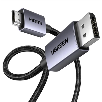 Кабель Ugreen DP125 DisplayPort to HDMI 2.0 4K@30Hz 1.5 м Black (UGR-35841)