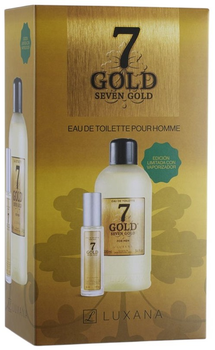 Zestaw dla mężczyzn Luxana Seven Gold woda toaletowa 1000 ml + woda toaletowa 30 ml (8414152259247)